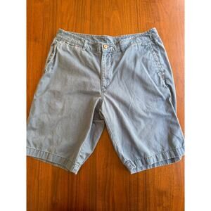 Tommy Bahama Relax Men's Blue Chino Cotton Flat Front Shorts Size 34
